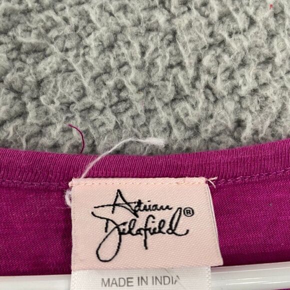 Adrian Dilafield Zig Zag Layered Women‎ L Pink Long Sleeve Top - Picture 4 of 10